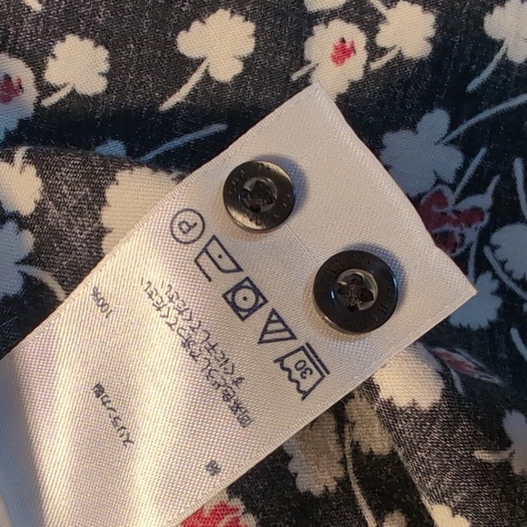 Chaps Shirt Women 0X Black Floral Non Iron Long Sleeve Button Down Top - Picture 11 of 14